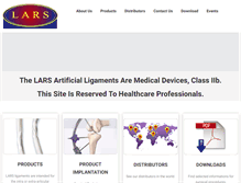 Tablet Screenshot of lars-ligaments.com